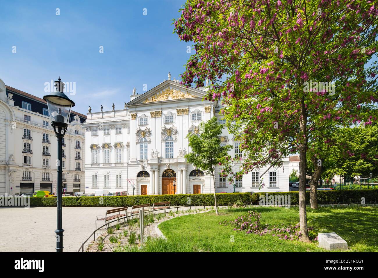 View of the Federal Ministry of Justice (Bundesministerium für Justiz), Vienna, Austria in the Palais Trautson. Stock Photo