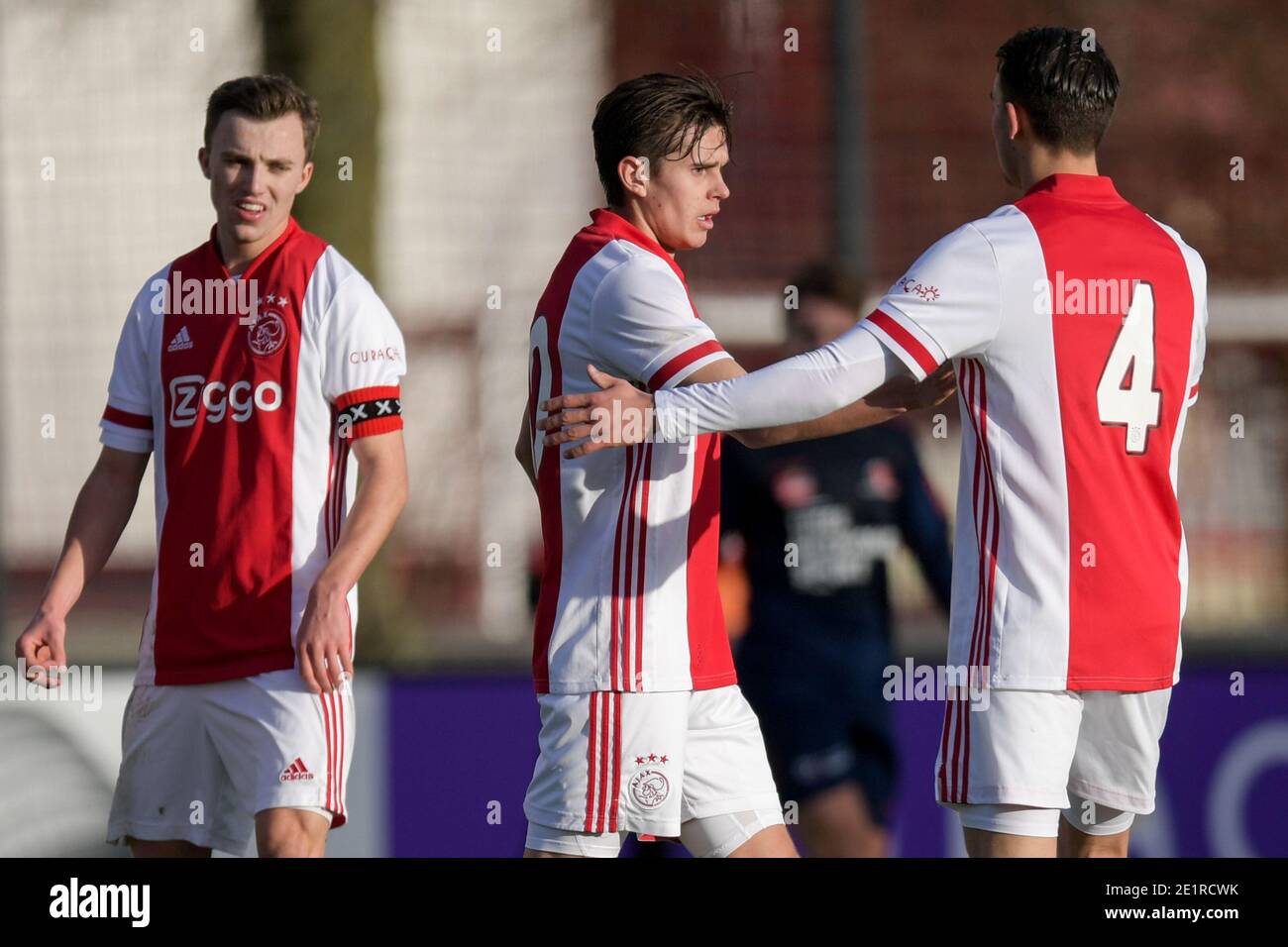 AMSTERDAM, NETHERLANDS JANUARY 9 LR Victor Jensen of Jong Ajax
