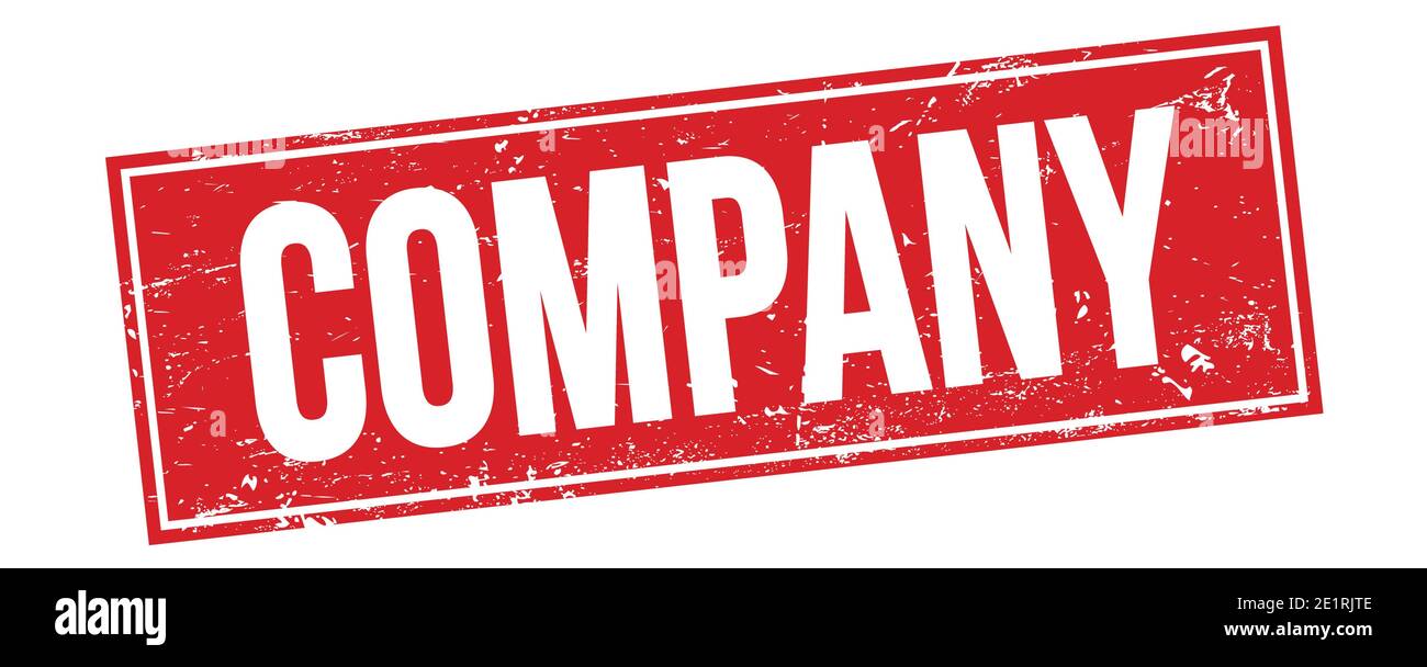 COMPANY text on red grungy rectangle stamp sign Stock Photo - Alamy