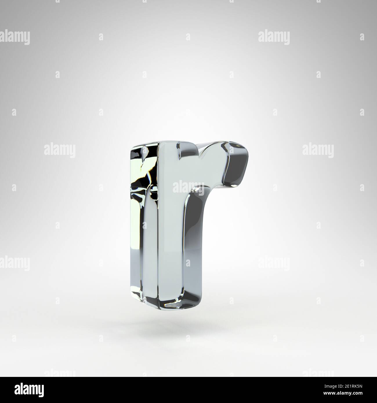 Letter R lowercase on white background. Camera lens transparent glass ...