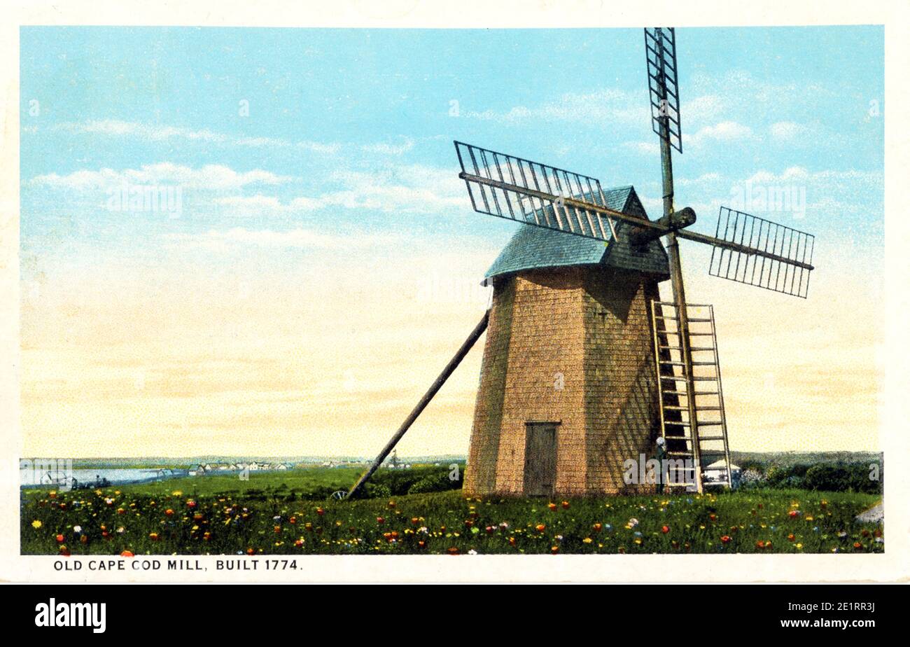 Old Cape Cod Mill built 1774 located in Chatham, Mass Stock Photo Alamy