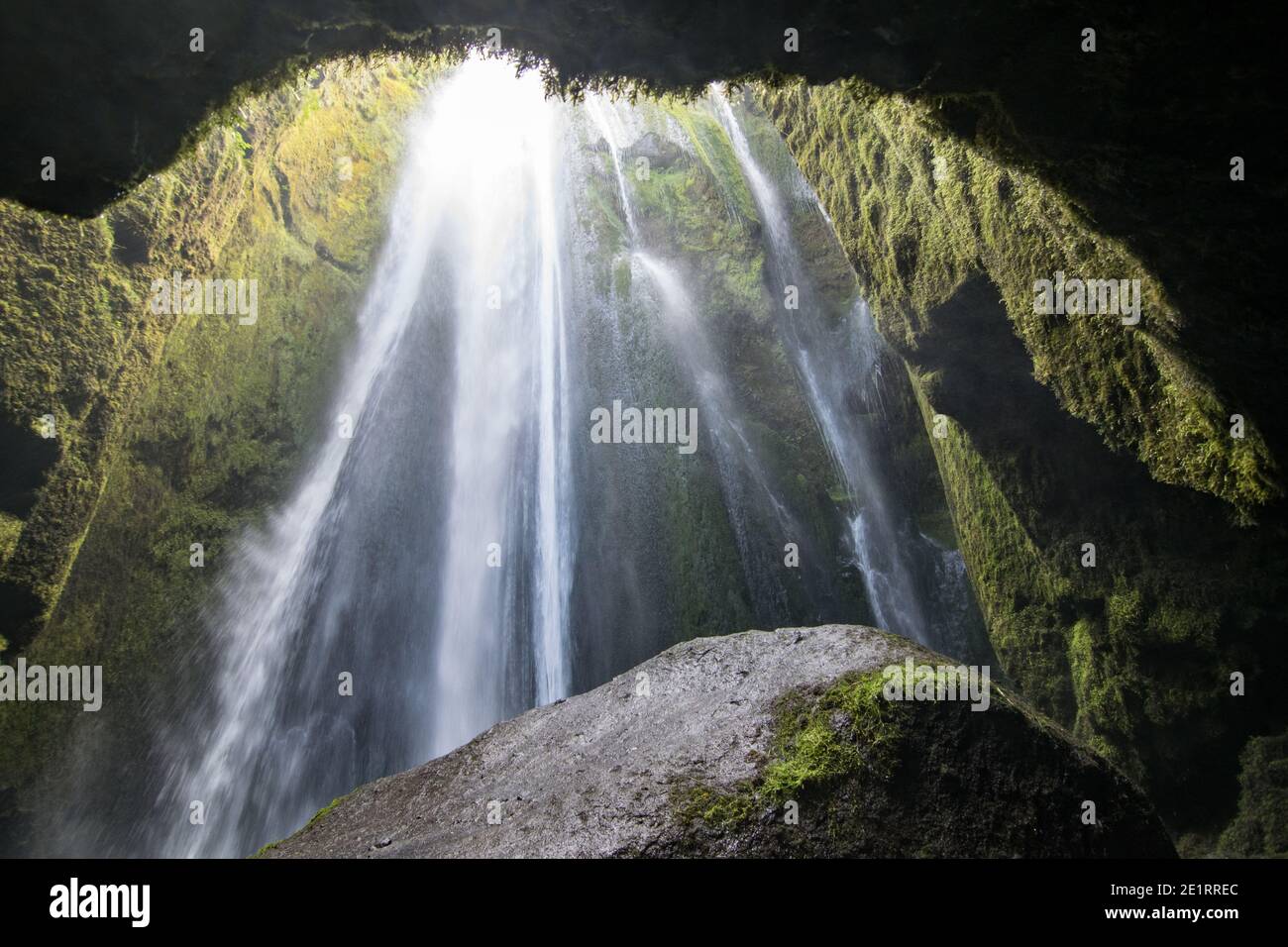 Gljúfrafoss waterfall in Iceland Stock Photo