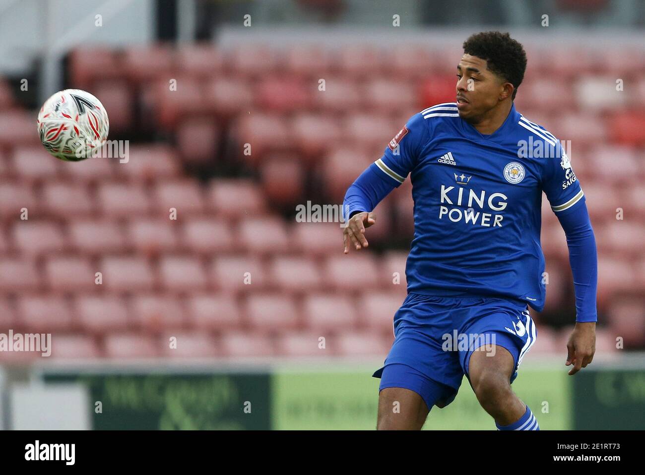 Stoke On Trent Uk 09th Jan 21 Wesley Fofana Of Leicester City In Action The Emirates Fa Cup 3rd Round Match Stoke City V Leicester City At The Bet365 Stadium In Stoke