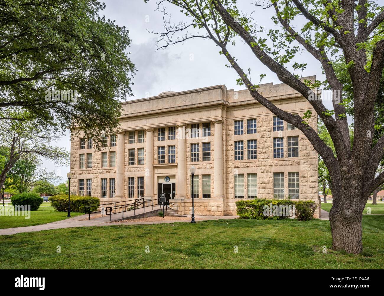 Schleicher County Courthouse, 1923, Classical Revival style, in