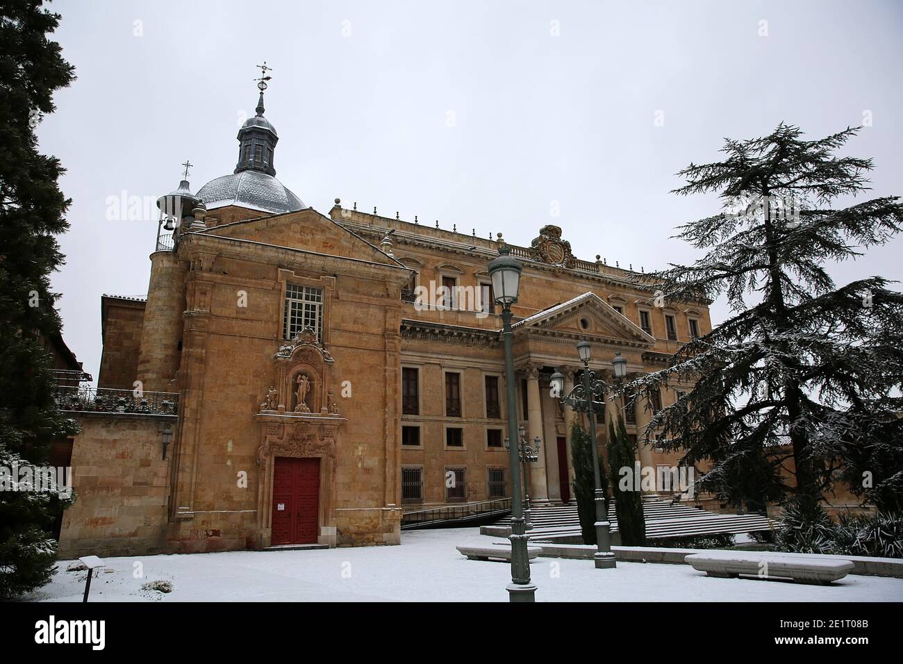 Snow in Salamanca city, Spain is a very rare happening Stock Photo Alamy