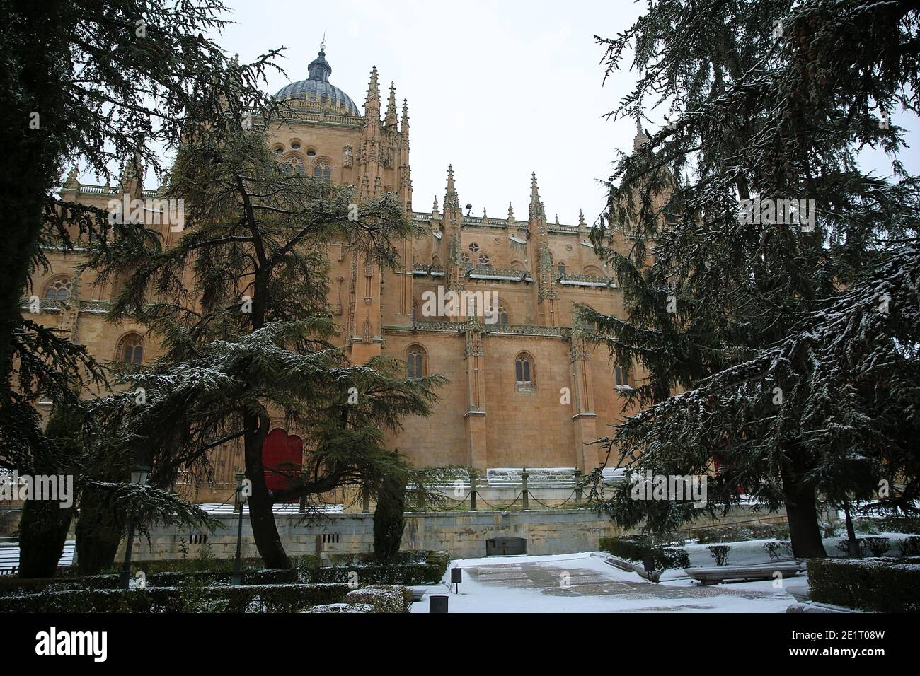 Snow in Salamanca city, Spain is a very rare happening Stock Photo Alamy