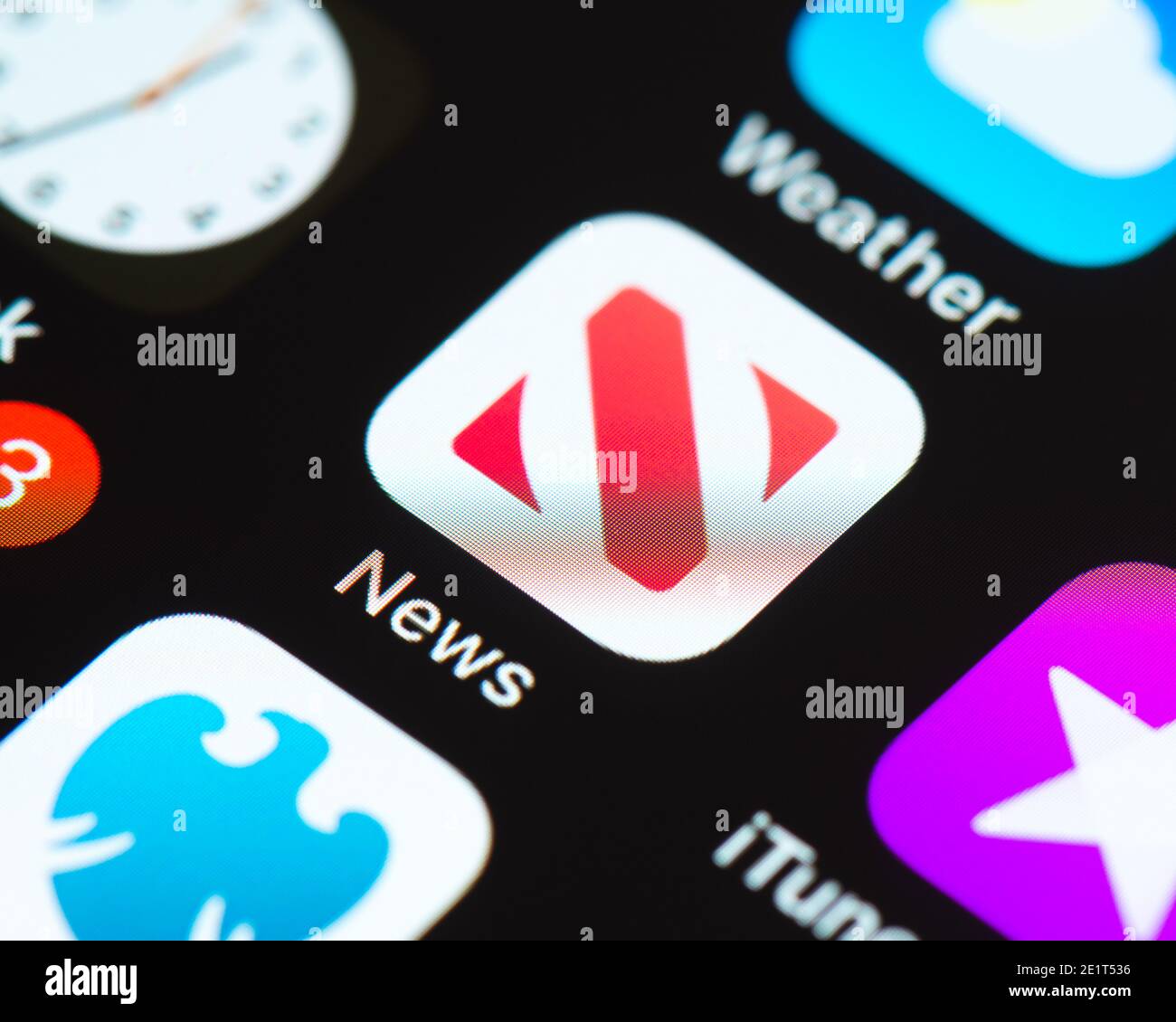 News App Icon On Apple Iphone Screen Stock Photo - Alamy