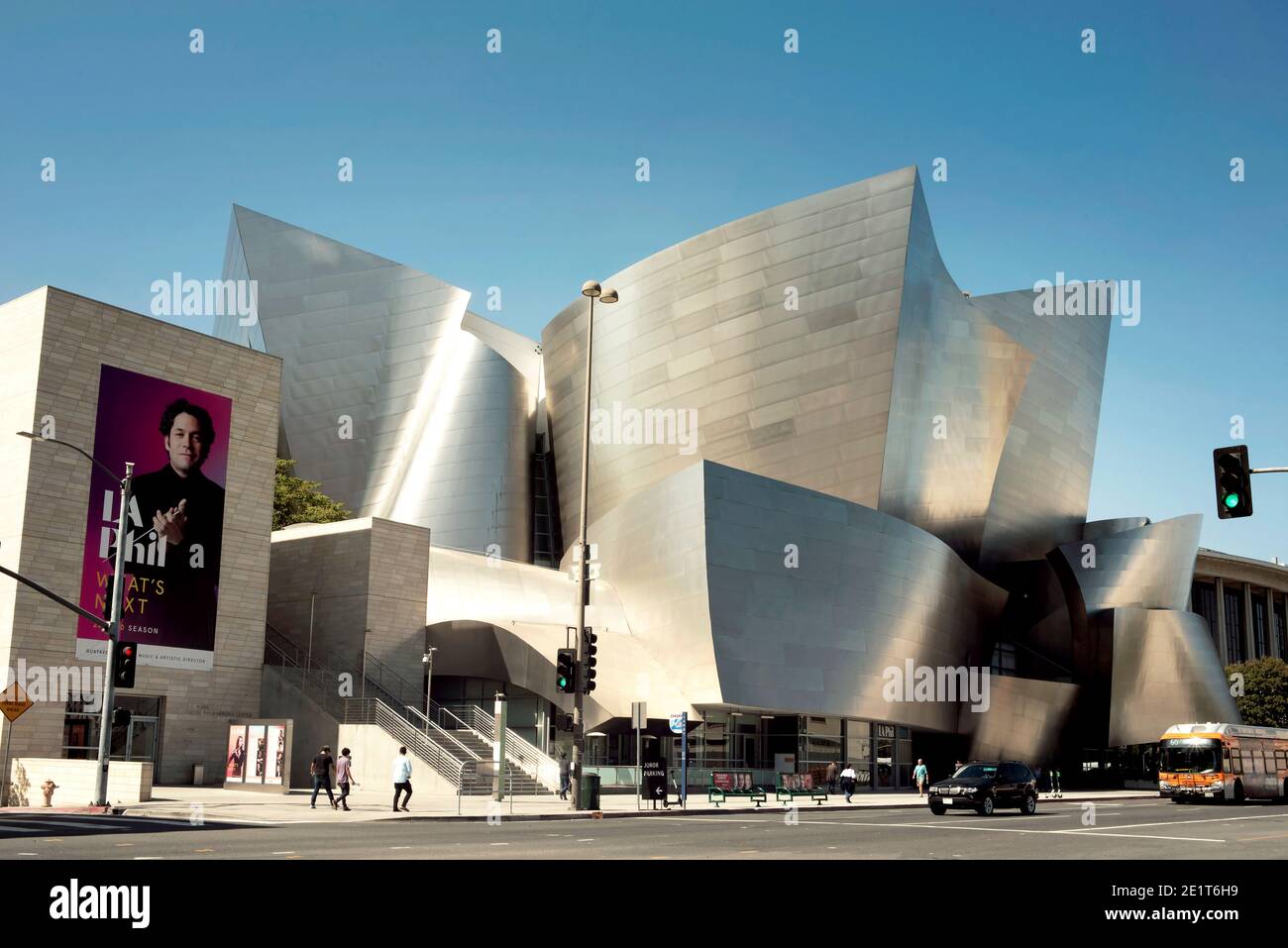 The Walt Disney Concert Hall / LA Phil designed by Frank Gehry. Los Angeles, California, USA. Aug 2019 Stock Photo