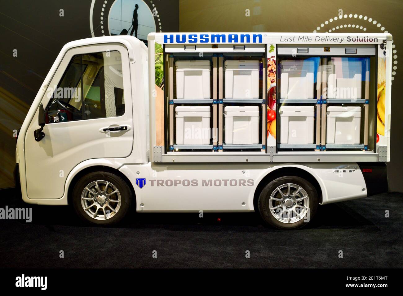 Tropos Motors, all electric vehicles for food delivery and fire, at CES