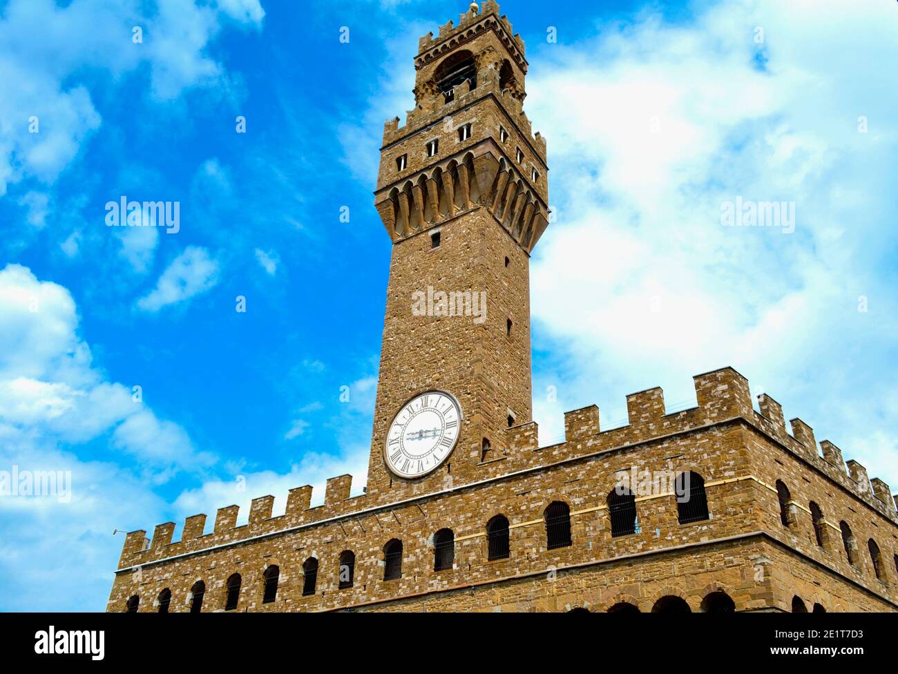 Tower of the Palazzo Vecchio in Florence Stock Photo