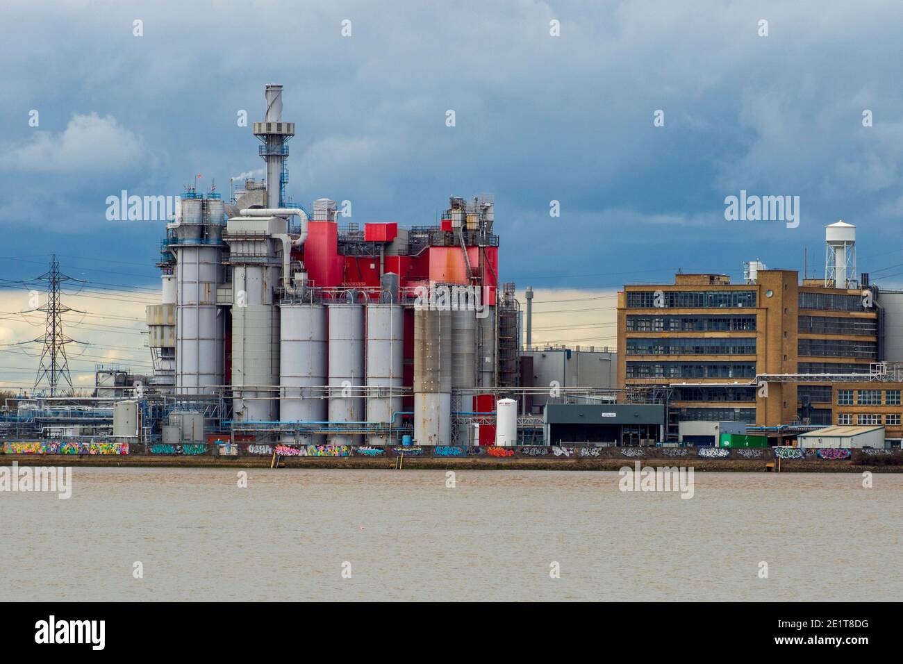 Procter and Gamble chemical plant on the River Thames near Grays, Essex Stock Photo