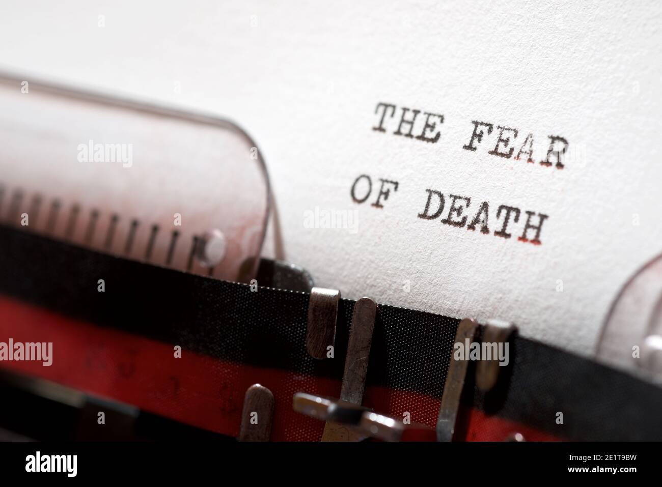 the-fear-of-death-phrase-written-with-a-typewriter-stock-photo-alamy