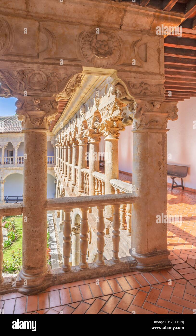 SALAMANCA, SPAIN, APRIL - 18, 2016: The atrium of Convento de las Duenas. Stock Photo