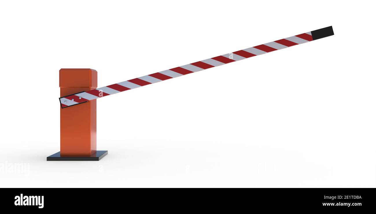 Car Barrier Gate Isolated On White Background Lifted Open Automatic Boom Security System Allow Vehicle Crossing Access Permission Check Before Ent Stock Photo Alamy