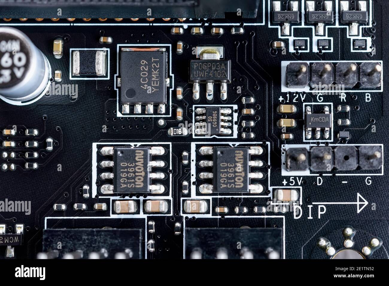 Varna, Bulgaria, January 08, 2021. Electronic circuit board with