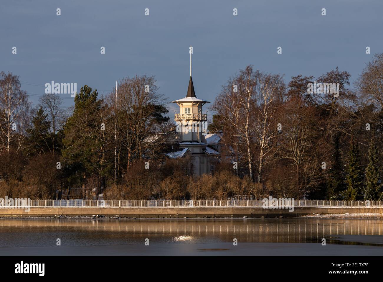 Kesäranta. Official residence of the Prime Minister in Meilahti district of Helsinki, Finland Stock Photo