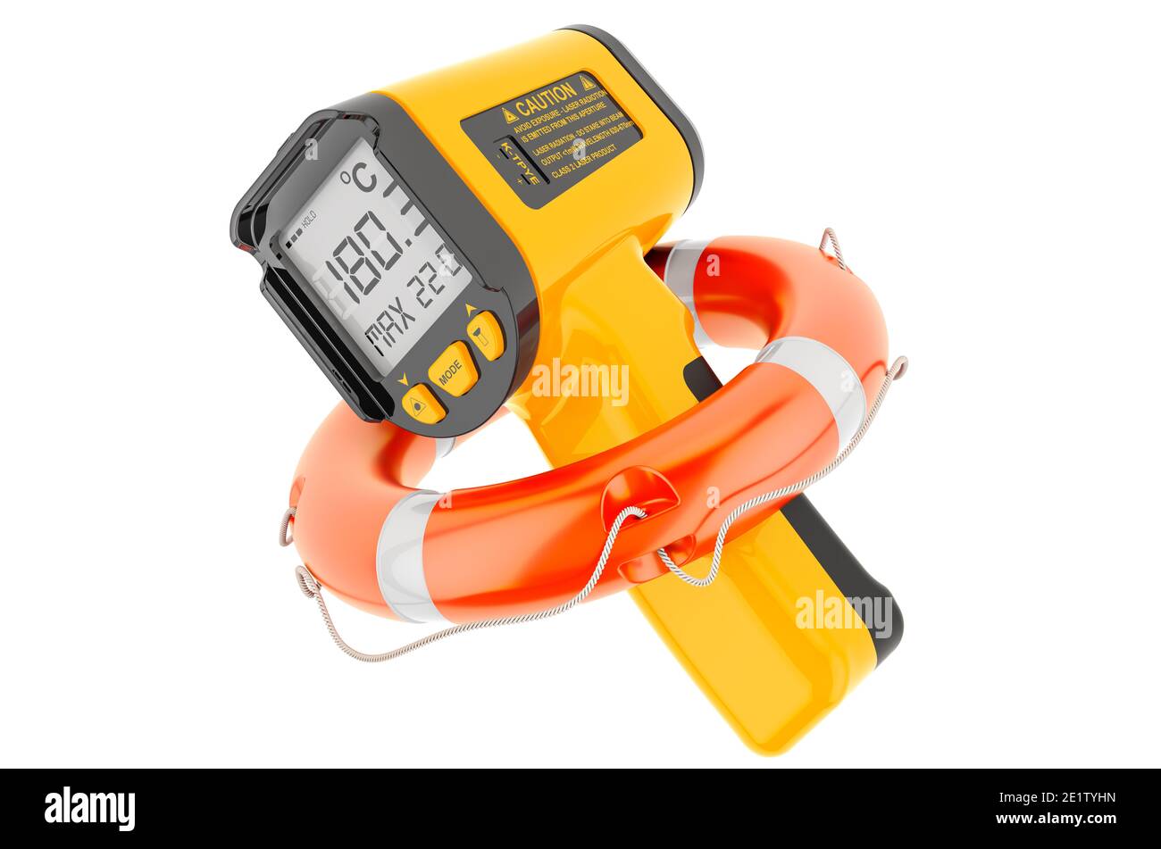 Repair and service of infrared thermometer, 3D rendering isolated on
