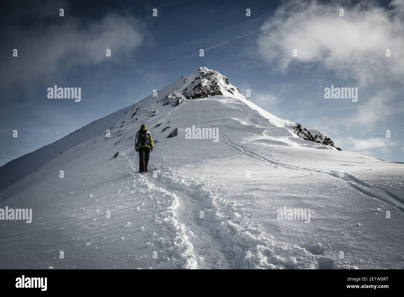 Winter mountain hiking, Tatry mountains, Poland Stock Photo - Alamy