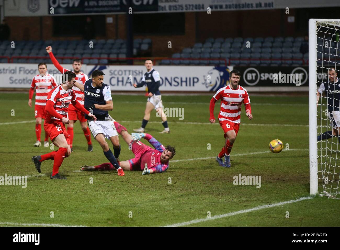 Dens Park, Dundee, UK. 9th Jan, 2021. Scottish Cup Football, Dundee FC  versus Bonnyrigg Rose Athletic; Osman Sow of Dundee scores for 3-2 in the  112th minute Credit: Action Plus Sports/Alamy Live