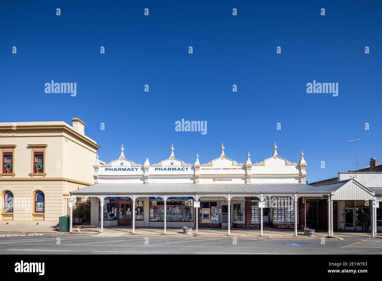 December 19th 2020 Beechworth Australia : Exterior view of classic Victorian architecture in Beechworth, Victoria, Australia Stock Photo