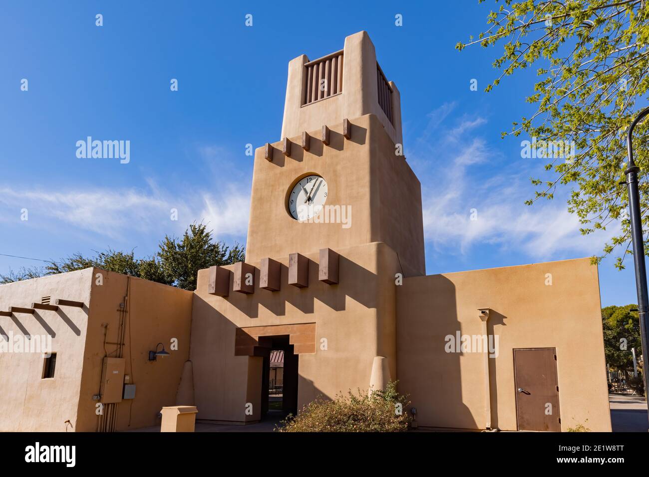 Sunny view of the McCormickStillman Railroad Park at Phoenix, Arizona