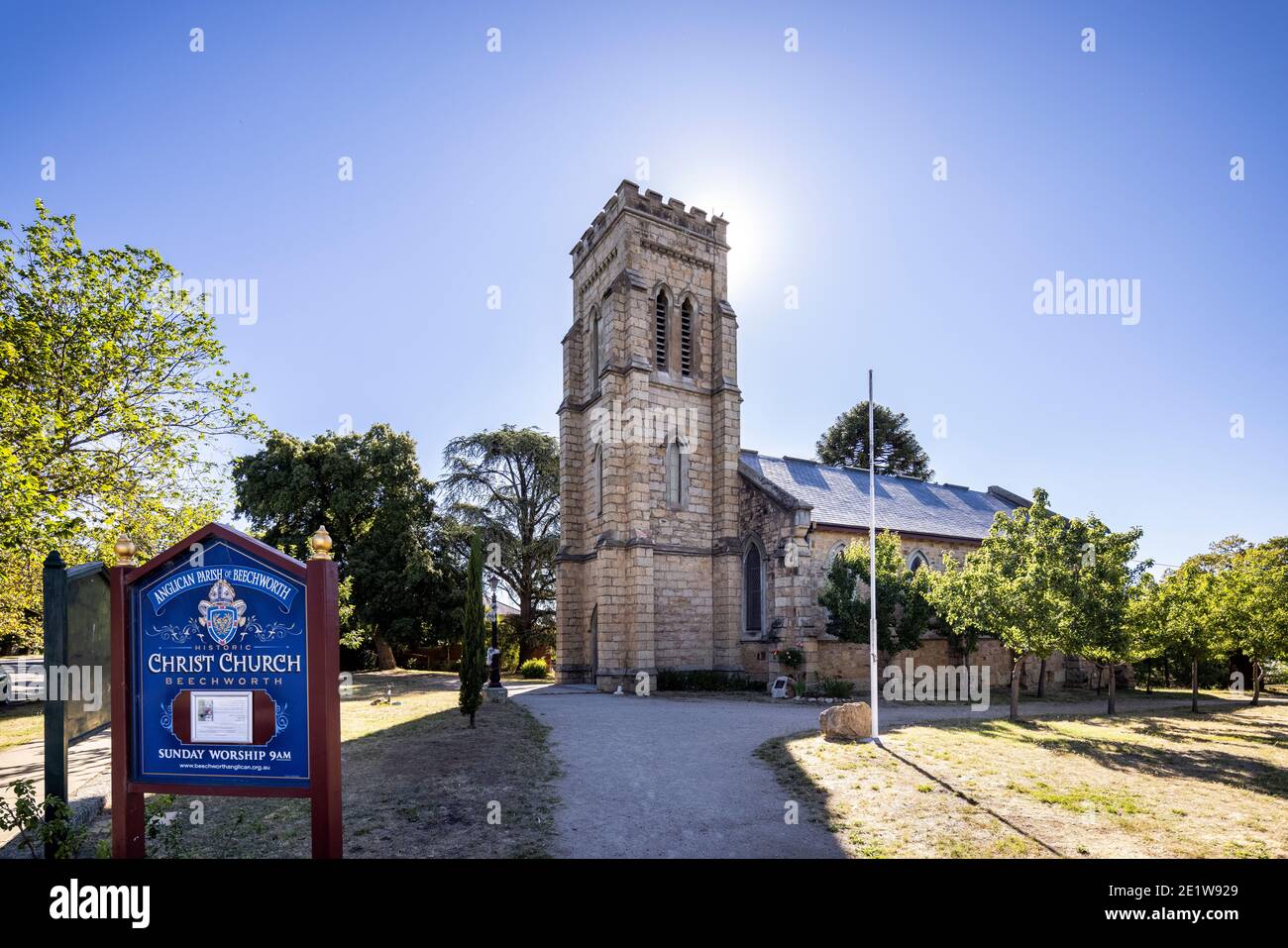 Christ Church in Ford Street, Beechworth, Victoria, Australia Stock Photo