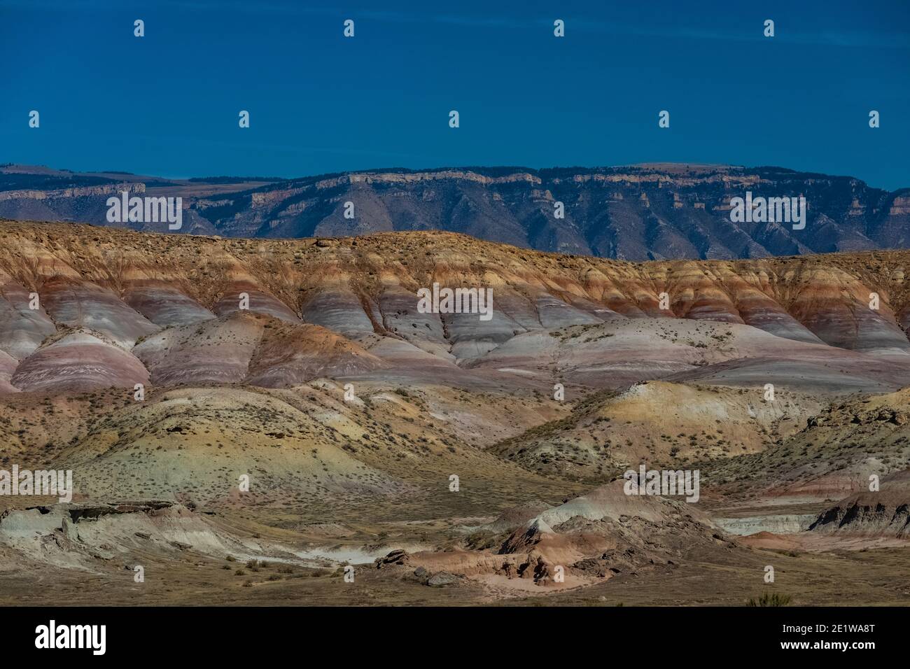 Badlands around Red Gulch Dinosaur Tracksite on BLM land near Greybull