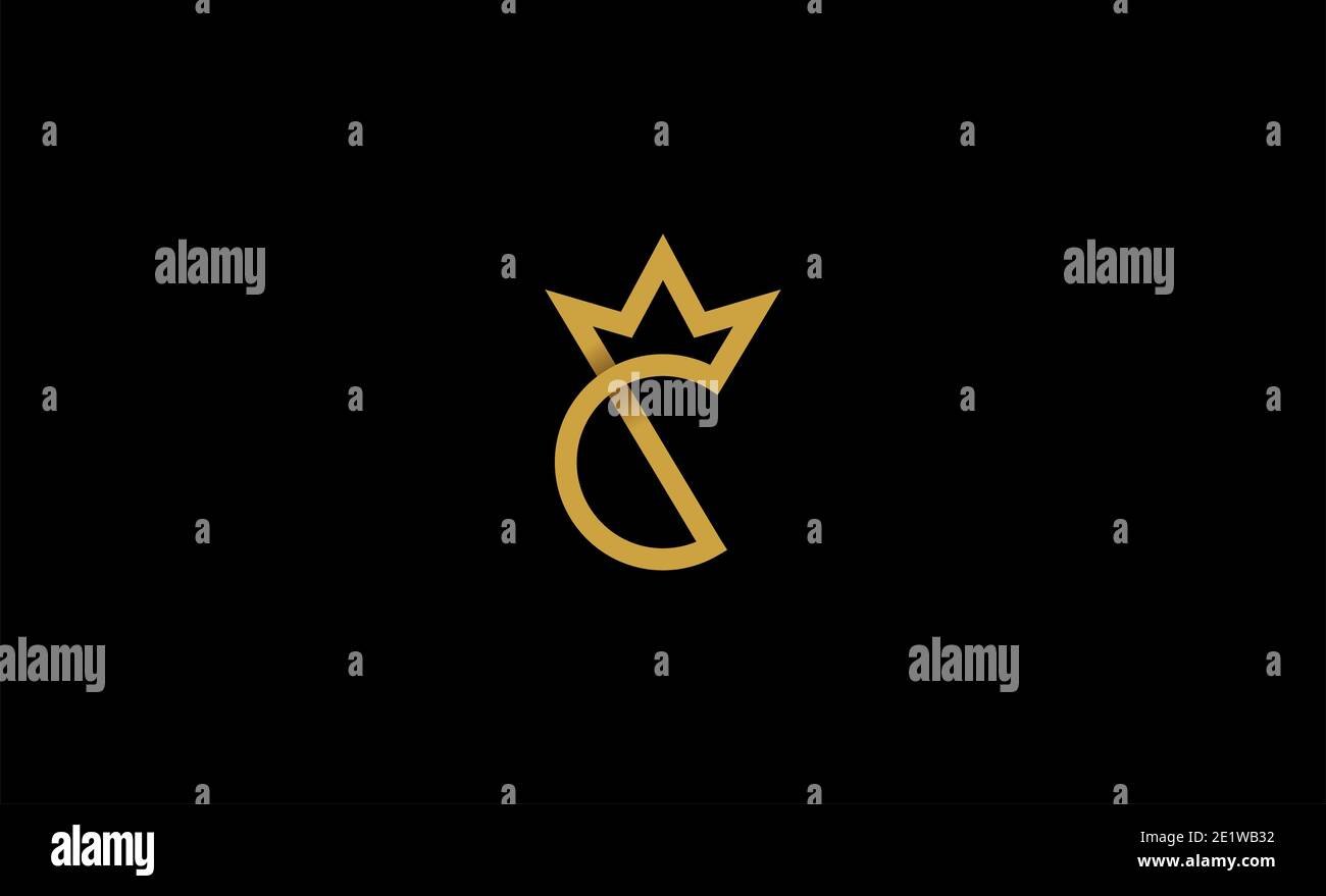 C King Royal Logo Design Vector illustration Stock Photo - Alamy
