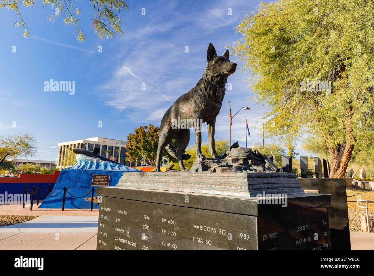 K9 police service dog memorial park hires stock photography and images