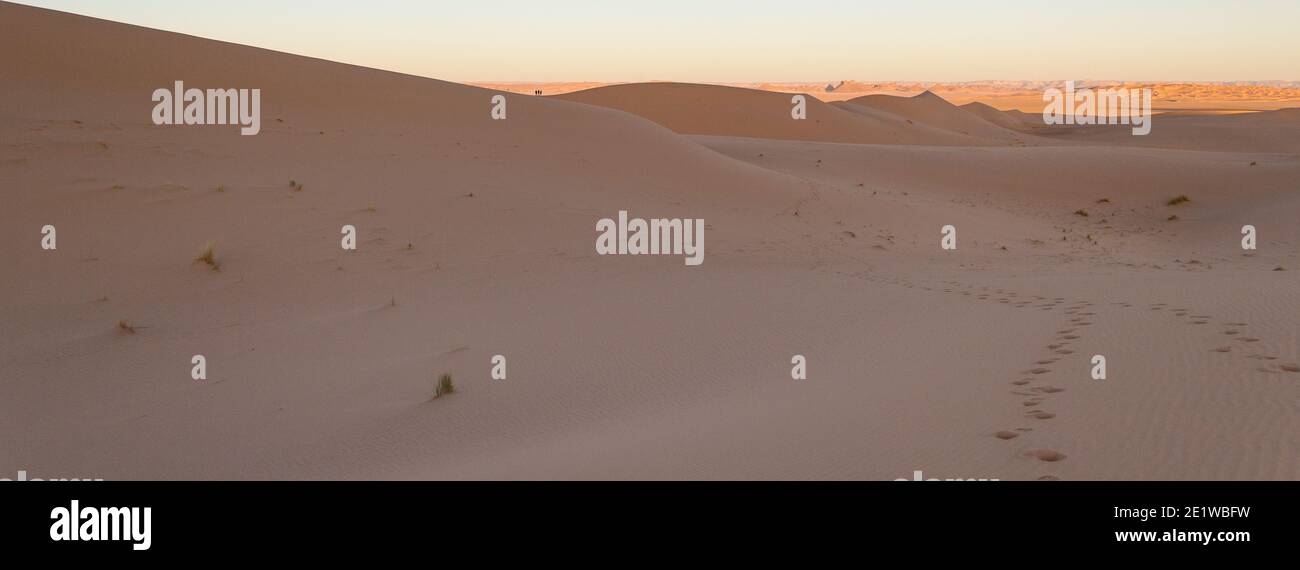 Rocky Desert Landscape of Tassili Of Hoggar - Tin Akachaker Stock Photo