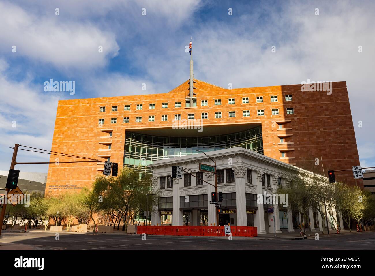 Phoneix, JAN 3, 2021 Exterior view of the Phoenix Municipal Court