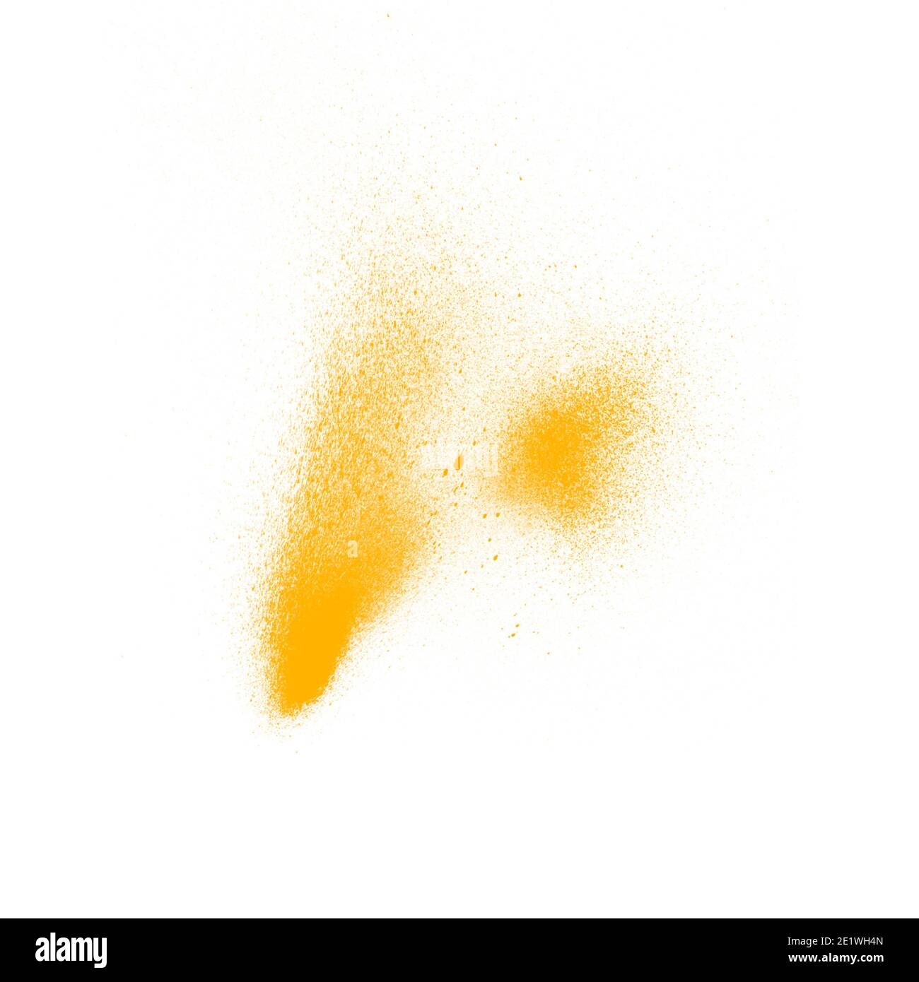 Beautiful abstract powder explosion brush isolated on white background