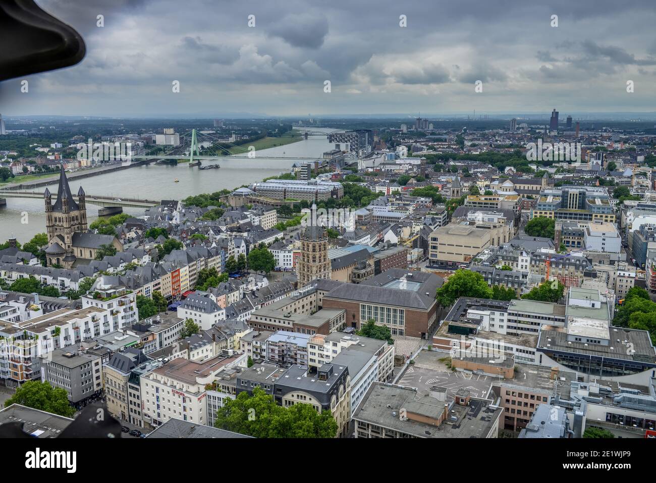 Rhein, Uebersicht Altstadt, Koeln, Nordrhein-Westfalen, Deutschland Stock Photo