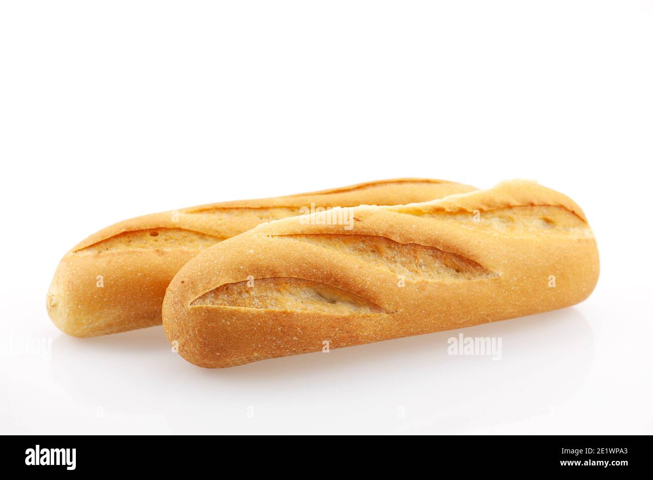 Fresh baguette Bread isolated on white background Stock Photo - Alamy