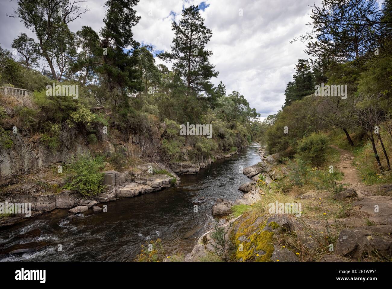 Canyon Walk, a hiking trail in Bright, Victoria, Australia Stock Photo