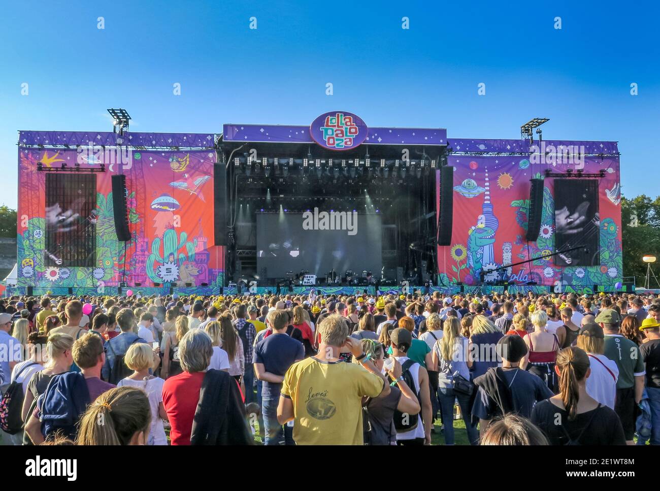 Konzert Liam Gallagher, Lollapalooza-Festival, Olympiastadion, Westend, Berlin, Deutschland Stock Photo