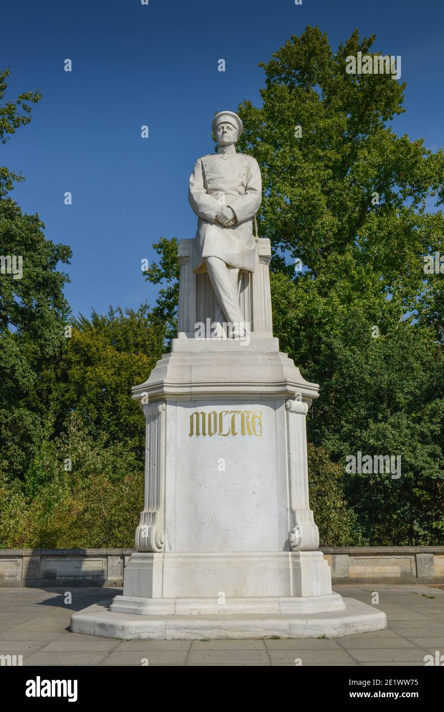 Denkmal, Helmuth Karl Bernhard von Moltke, Grosser Stern, Tiergarten, Mitte, Berlin, Deutschland Stock Photo