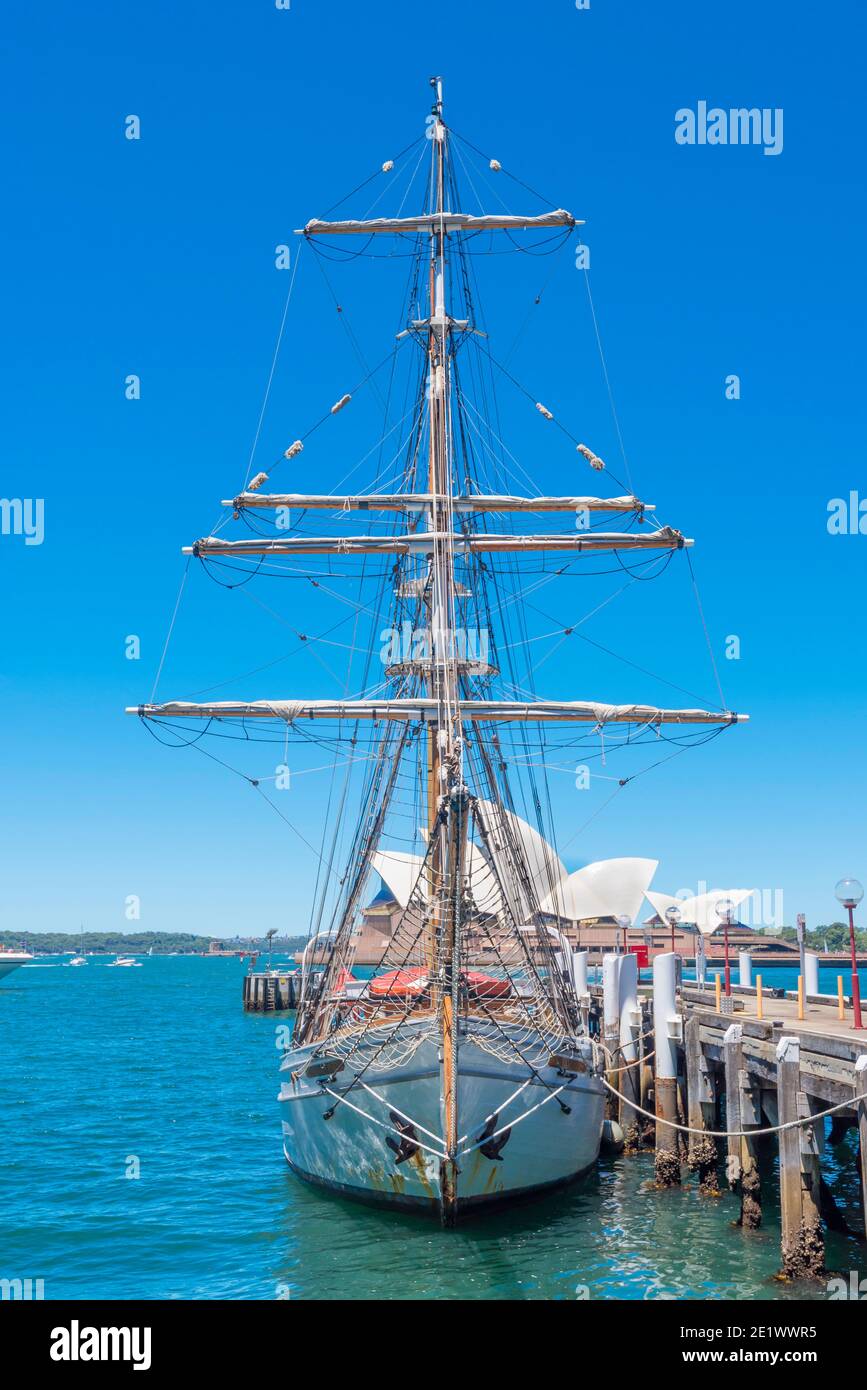 The Danish built tall ship Soren Larsen and the Danish designed Sydney
