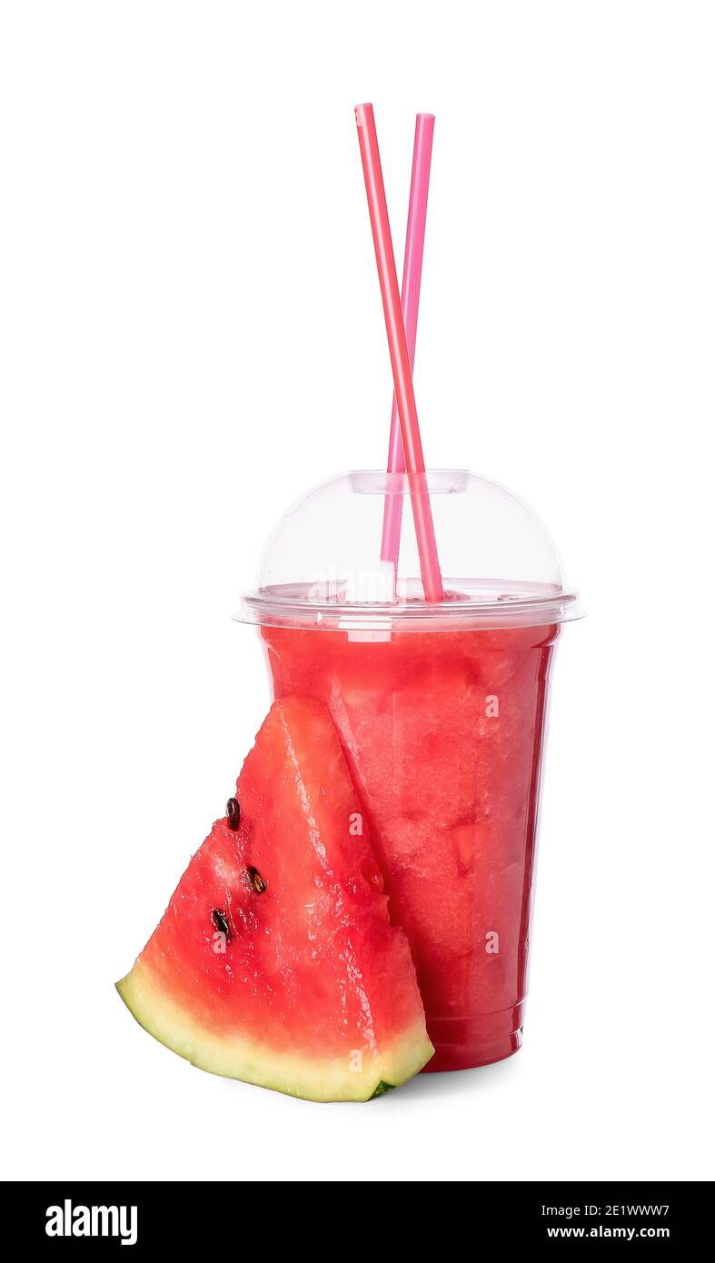 https://c8.alamy.com/comp/2E1WWW7/plastic-cup-with-fresh-watermelon-juice-on-white-background-2E1WWW7.jpg