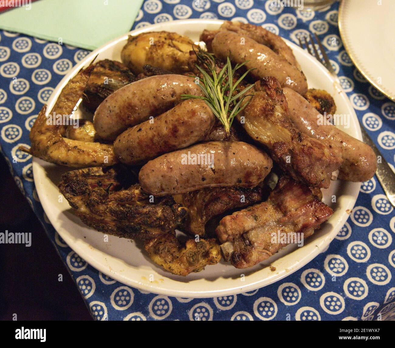 Piatto di carne mista grigliata Stock Photo