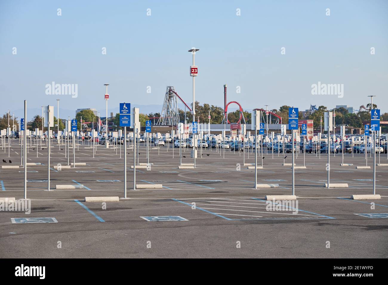 Empty parking lot Los Angeles California United States Stock Photo - Alamy