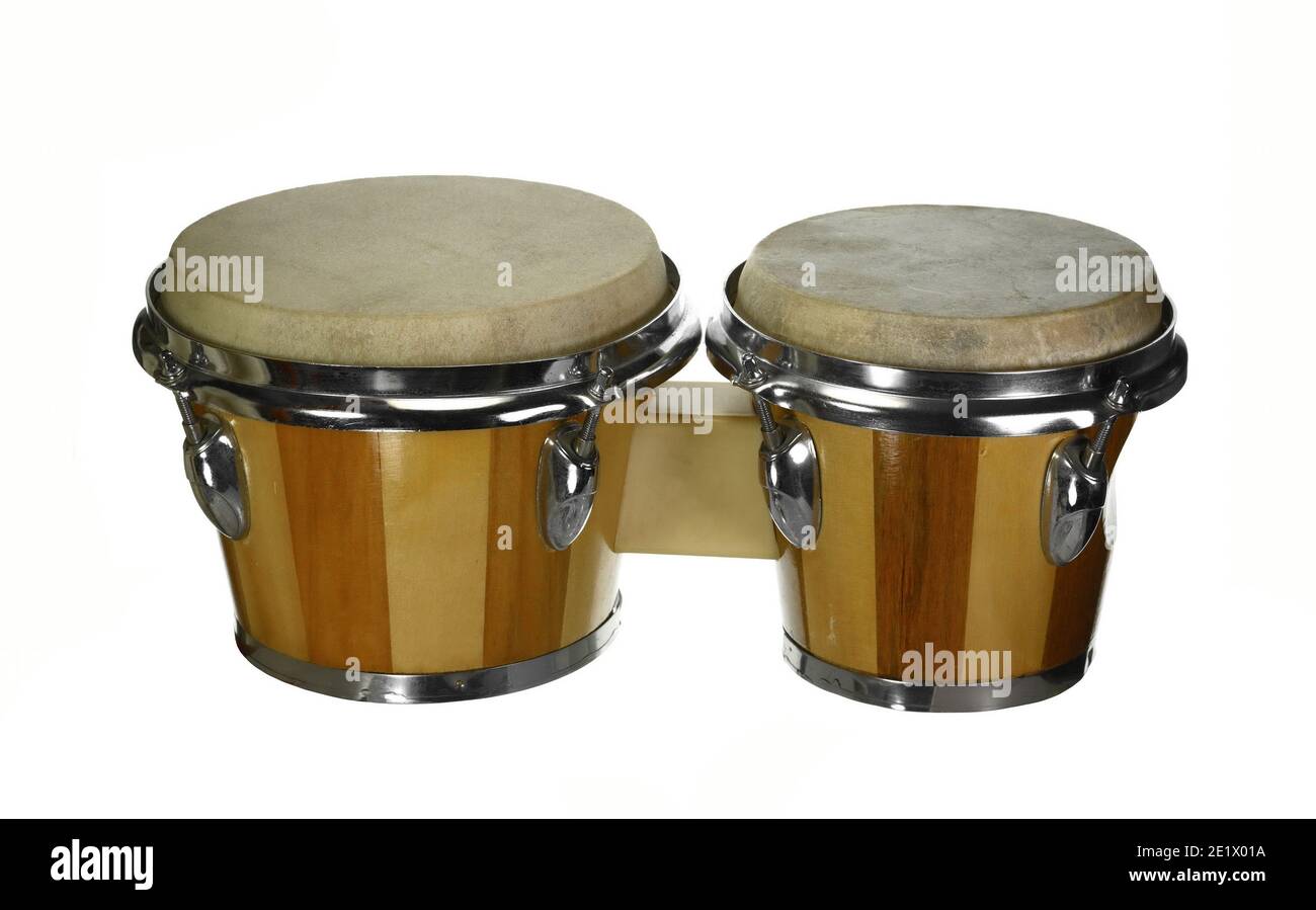 Set of Bongo Drums Isolated on white Background. Latin percussion Stock Photo Alamy