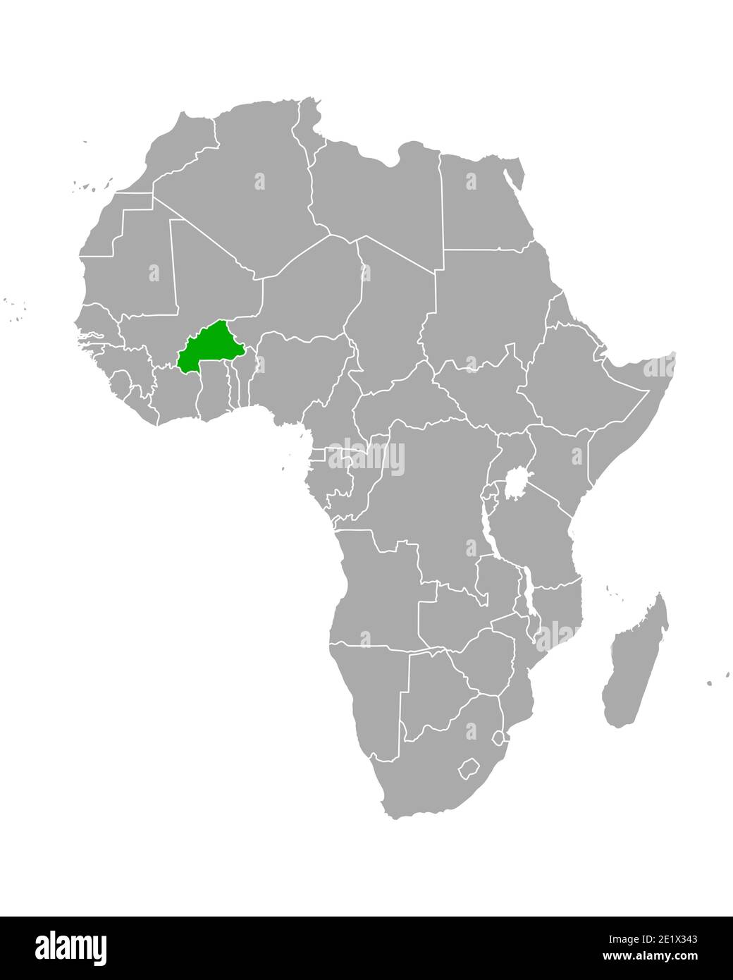 Map Of Burkina Faso In Africa Stock Photo Alamy Map Of Burkina Faso In Africa 2E1X343