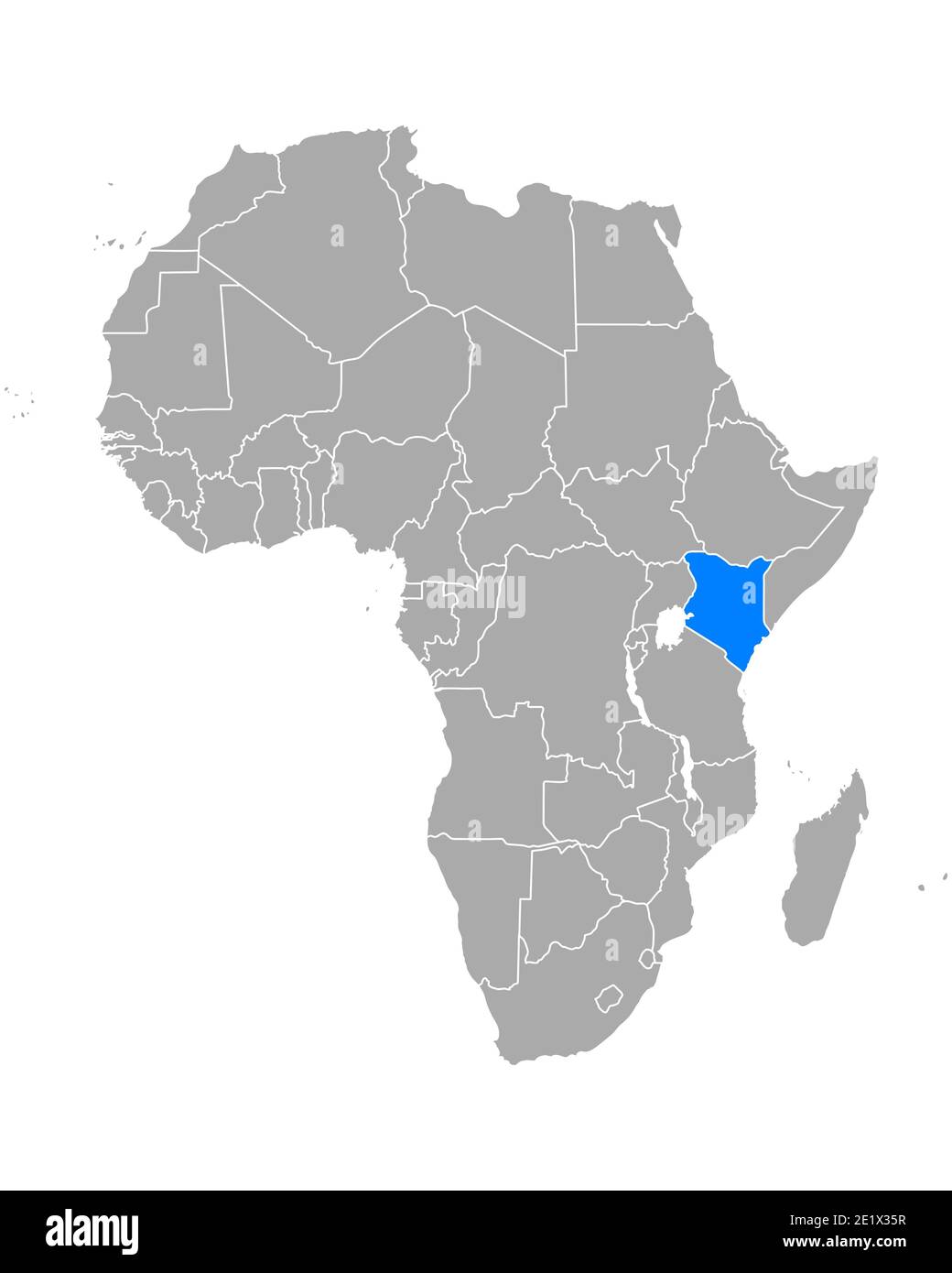 Map Of Kenya Africa Map Of Kenya In Africa Stock Photo - Alamy
