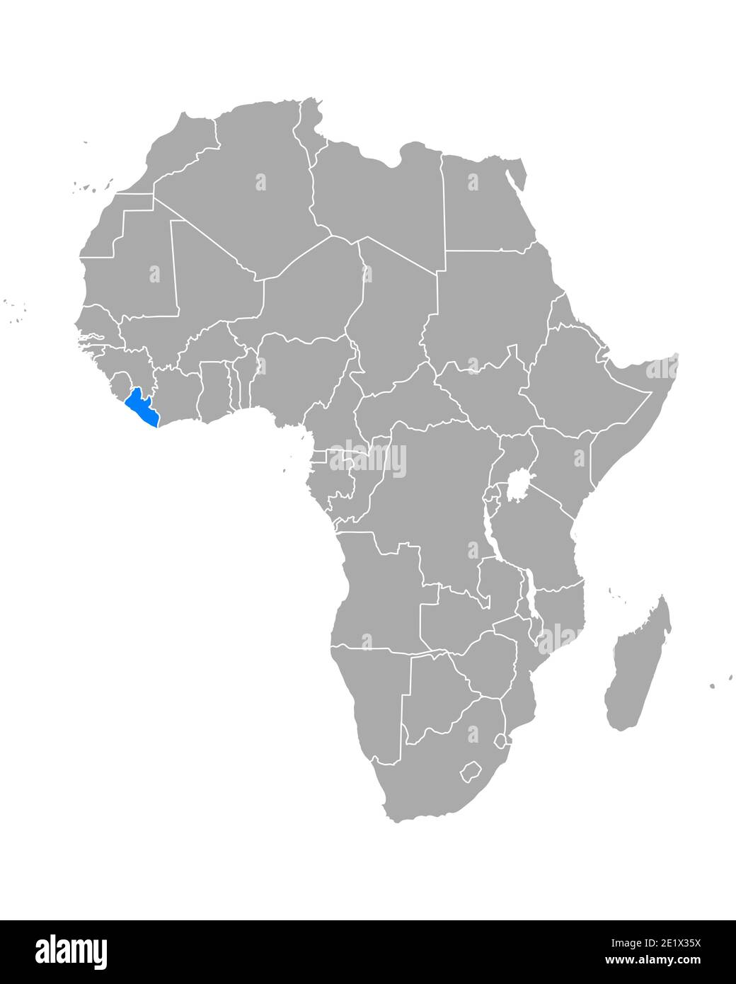 Map of Liberia in Africa Stock Photo Alamy