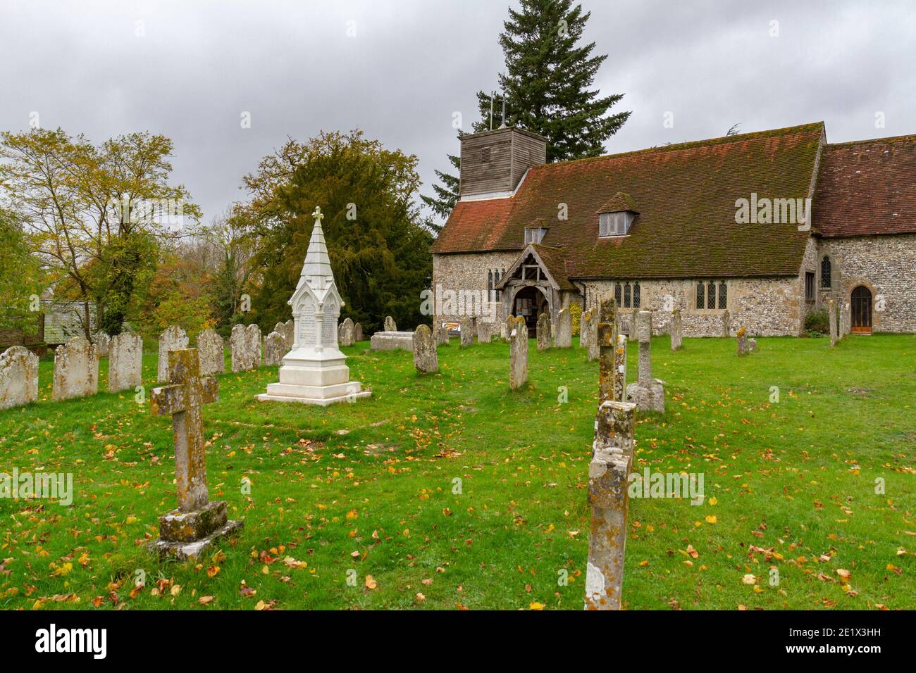 The grave of Florence Nightingale, St Margaret of Antioch Churchyard, East Wellow, Hampshire, UK