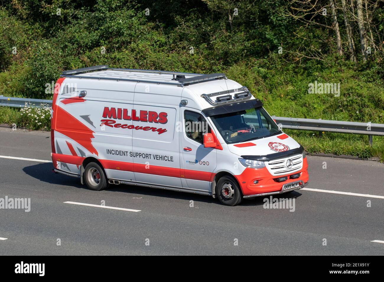 Millers of Longton Ltd local and nationwide 24hr breakdown and recovery service for commercial vehicles. 2019  LCV Mercedes Benz Sprinter 519 Cdi Auto 2987cc diesel panel van Stock Photo