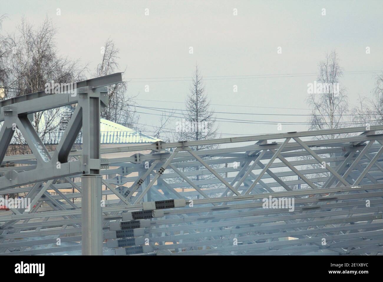 Lightweight steel roof truss hi-res stock photography and images - Alamy