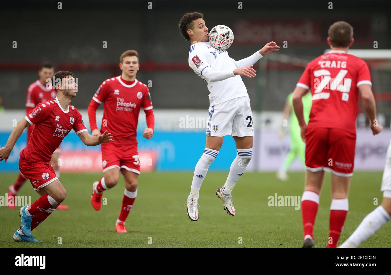 Soccer Football - FA Cup - Third Round - Crawley Town v Leeds United - The People's Pension Stadium, Crawley, Britain - January 10, 2021 Leeds United's Rodrigo in action Action Images via Reuters/Peter Cziborra Stock Photo
