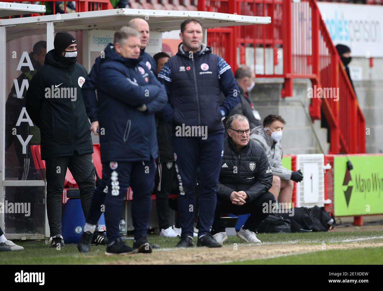 Soccer Football - FA Cup - Third Round - Crawley Town v Leeds United - The People's Pension Stadium, Crawley, Britain - January 10, 2021 Leeds United manager Marcelo Bielsa Action Images via Reuters/Peter Cziborra Stock Photo